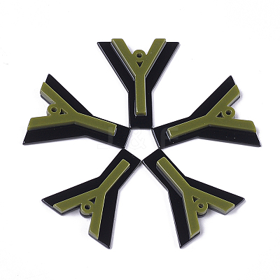 Cellulose Acetate(Resin) Pendants KY-S158-41Y-B-1