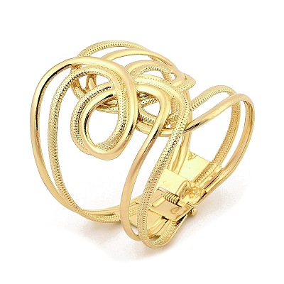 Iron Hollow Bangles for Women BJEW-L629-16G-1