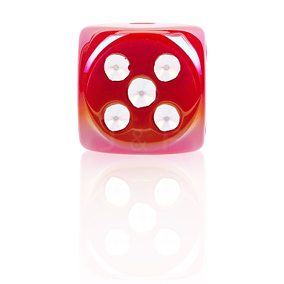 40Pcs UV Plating Rainbow Iridescent Acrylic Enamel Beads SACR-PA0001-03-1