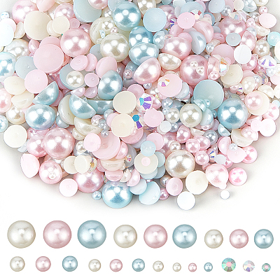 60G ABS Plastic Imitation Pearl Cabochons MRMJ-SC0001-27A-1