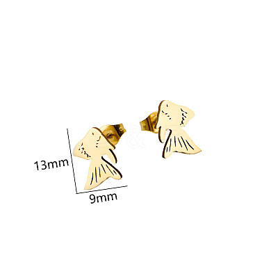 304 Stainless Steel Stud Earrings for Women WGC8BC2-01-1