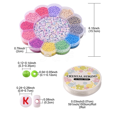 DIY Letter Bracelet Making Kit DIY-YW0002-18-0.7MM-1
