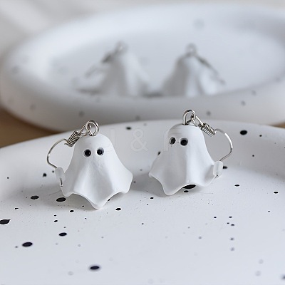 Ghost Alloy Resin Dangle Earrings FS-WG96166-01-1