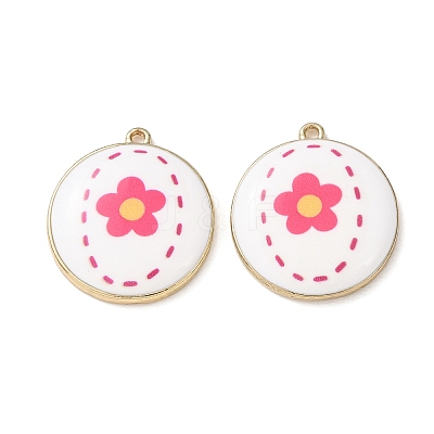 Plating Eco-Friendly Printed Alloy Pendants AL-CBAE25B-01B-G-1