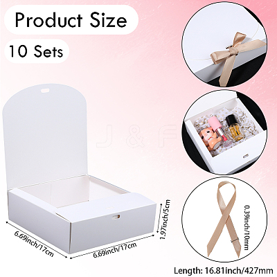 Folding Paper Gift Boxes with Ribbon CON-WH20001-11B-01-1