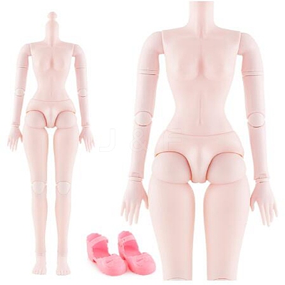 Plastic Female Movable Joints Action Figure Body DOLL-PW0001-216C-1