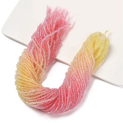Transparent Painted Glass Beads Strands DGLA-A034-T2mm-A09-1