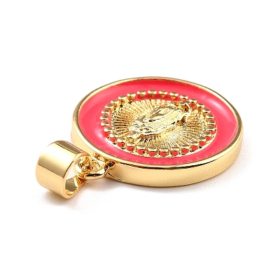 Brass Enamel Pendants KK-P209-02G-04-RS-1