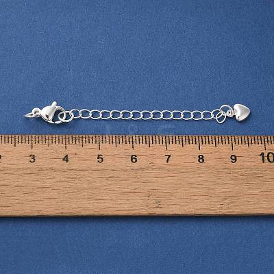 Rack Plating Brass Ends with Chain and Lobster Claw Clasps KK-F873-05S-1
