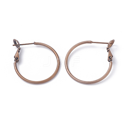 Brass Hoop Earrings KK-I665-26B-R-1