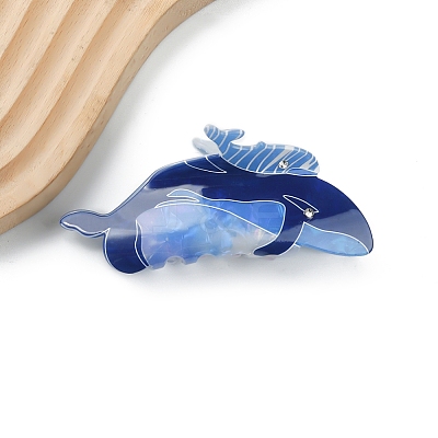 Whale PVC Large Claw Hair Clips PW-WGD61FE-02-1