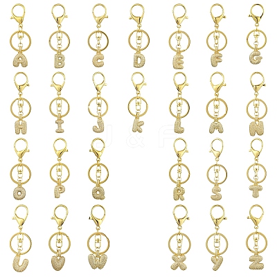 Brass Micro Pave Cubic Zirconia Keychain KEYC-YW00089-01-1