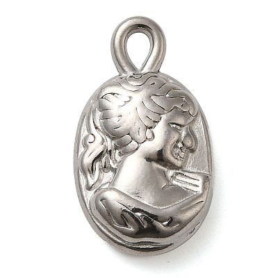 304 Stainless Steel Pendants STAS-M070-09P-1