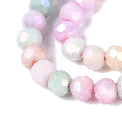 Anti-Tarnish Electroplate Glass Beads Strands LS-EGLA-ZX010-4mm-14-1