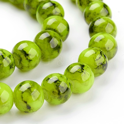 Spray Painted Glass Bead Strands X-GLAD-S075-8mm-29-1