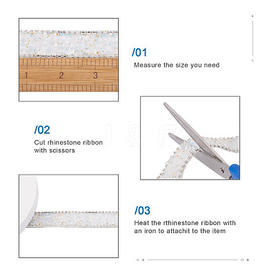 2 Yards Hotfix Rhinestone Tape DIY-BT0001-33-1