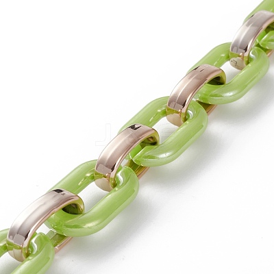 Handmade Opaque Acrylic Cable Chains AJEW-JB00890-03-1