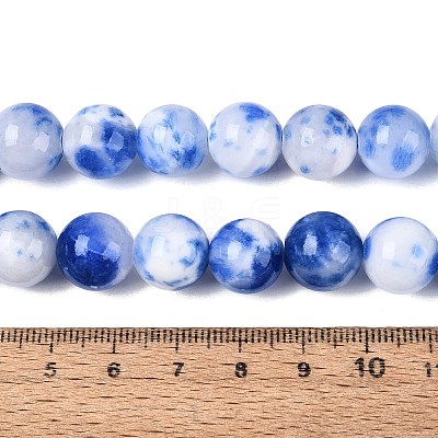 Natural Dyed Persian Jade Beads Strands G-Q609-12mm-01-1