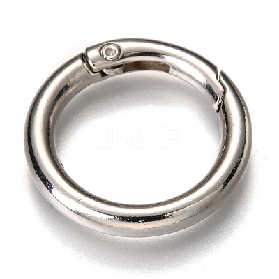 Zinc Alloy Spring Gate Rings PALLOY-C100-01P-04-1