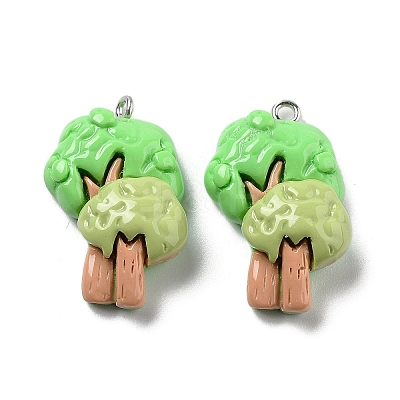 Spring Theme Opaque Resin Pendants RESI-R444-04I-1