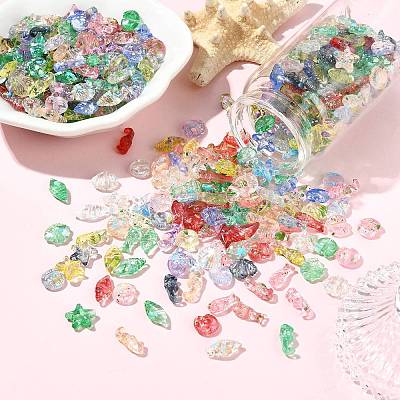 Ocean Transparent Resin Beads RESI-CJC0012-48-1
