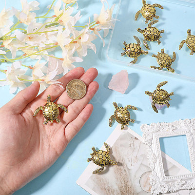 12Pcs Turtle Alloy Lapel Pinks for Backpack Clothes JEWB-CA0001-88AG-1