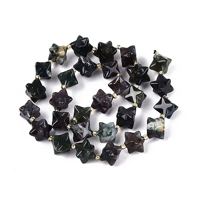 Natural Indian Agate Beads Strands G-Q608-07A-05-1