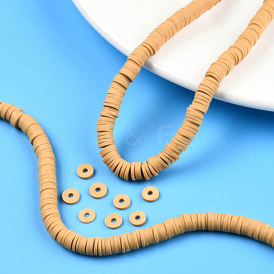 Handmade Polymer Clay Beads Strands CLAY-R089-6mm-118-1