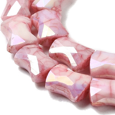 Electroplate Glass Beads Strands GLAA-D013-06H-1