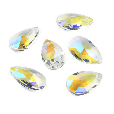Faceted Glass Pendants GLAA-F069-L-A06-1