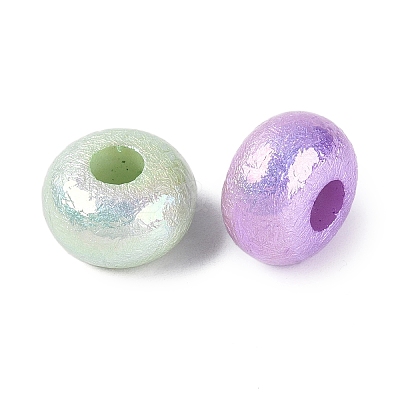 UV Plating Opaque Acrylic European Beads X-OACR-N160-03-1