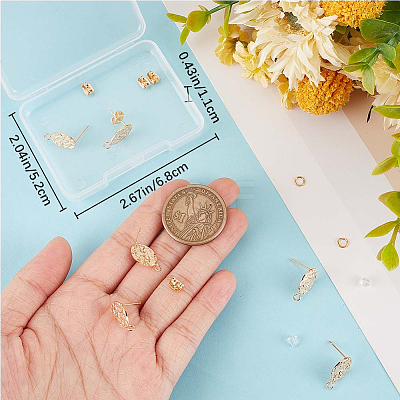 20Pcs Brass Stud Earring Findings KK-CN0003-35-1