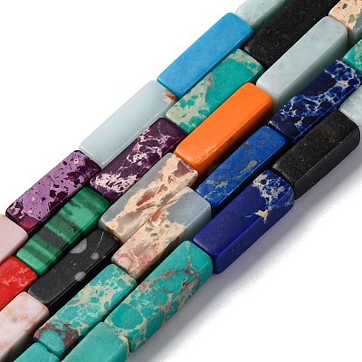 Synthetic Imperial Jasper Dyed Beads Strands G-D077-C01-13-1
