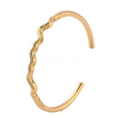 Brass Cuff Bangles for Women BJEW-F482-11G-1