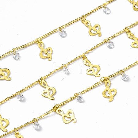 Handmade Brass Curb Chains CHC-F015-18G-1
