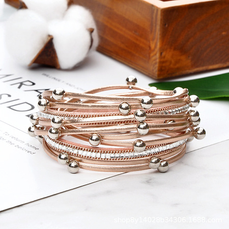 PU Leather Multi-layered Bracelets WG13214-05-1