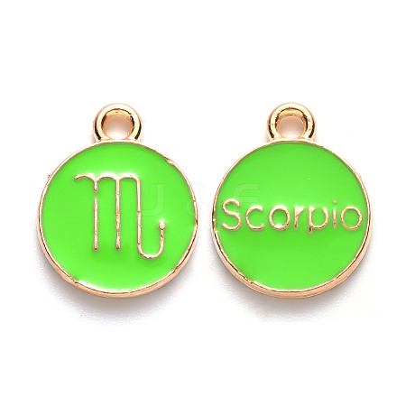 Alloy Enamel Pendants X-ENAM-S124-01A-06L-1