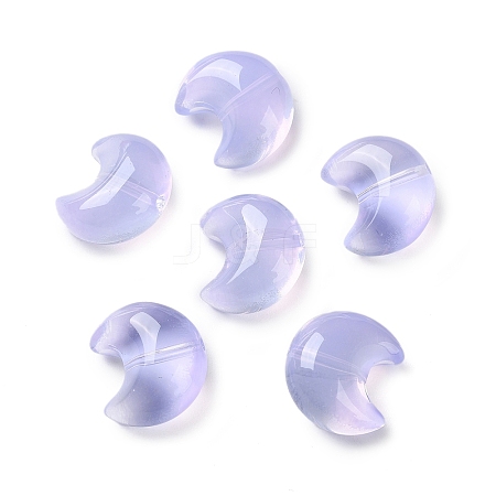 Baking Paint Transparent Glass Beads DGLA-F003-01I-1