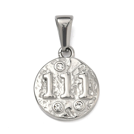 Textured 304 Stainless Steel Pendants STAS-A140-02P-1-1