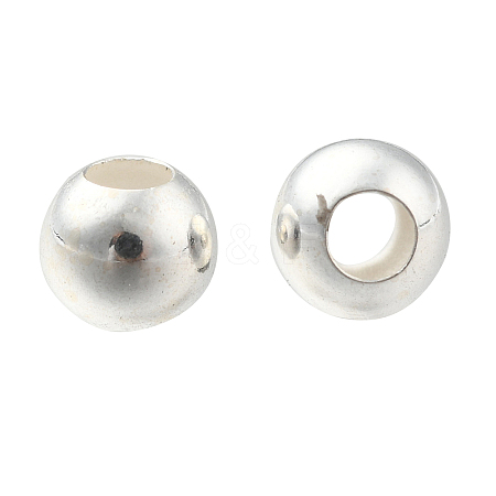 925 Sterling Silver Beads STER-T002-235S-4mm-1