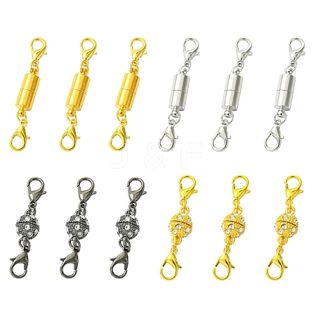 Brass/Alloy Rhinestone Magnetic Clasps DIY-YW0009-48-1