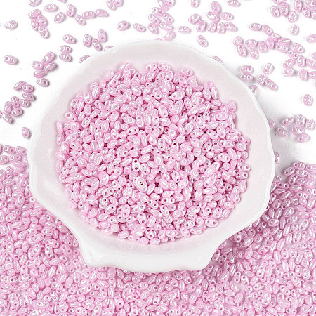 Opaque Colours Luster Glass Seed Beads SEED-T006-02F-1