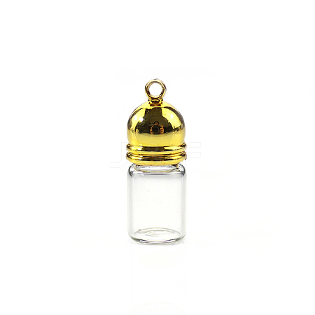 Transparent Glass Bottle Pendants PW-WG72D6E-04-1