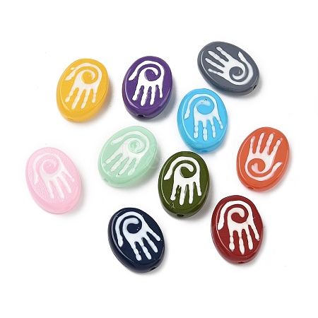 Baking Paint Glass Beads LAMP-D003-06-1