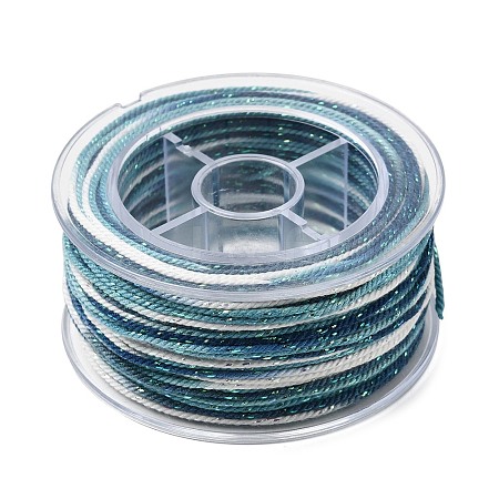 30M Segment Dyed Cotton & Metallic String Threads OCOR-F018-01A-1