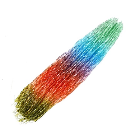 Gradient Color Baking Paint Glass Bead Strands DGLA-A039-T2mm-A015-1