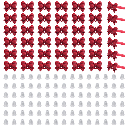 42Pcs Alloy Bowknot Stud Earring Findings EJEW-ME0001-28-1