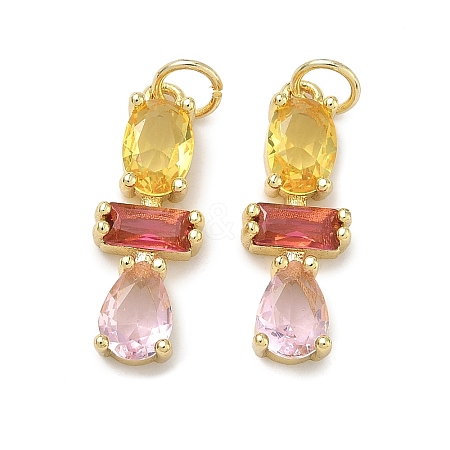 Brass Micro Pave Cubic Zirconia Pendants KK-H259-12B-G01-1