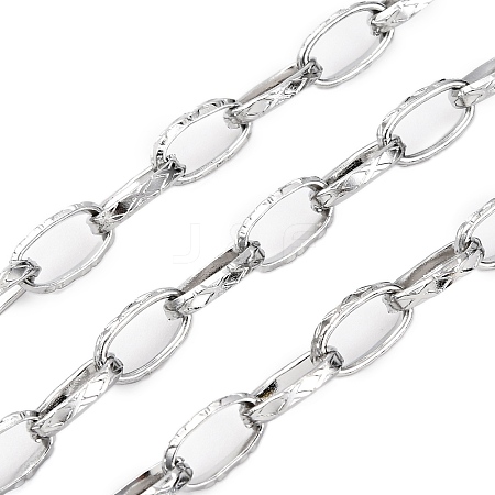 304 Stainless Steel Textured Cable Chains STAS-P386-10P-1