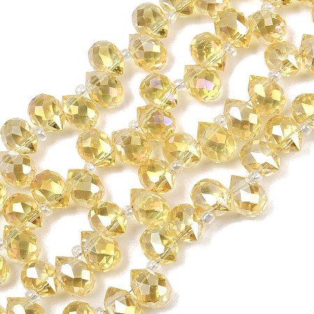 Electroplate Glass Beads Strands EGLA-D030-17-03-1